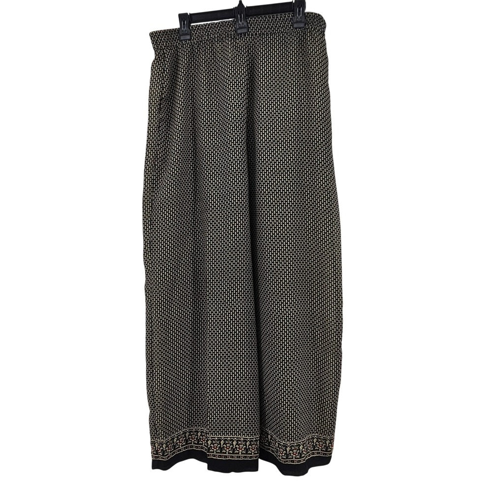 The Limited Geometric Boho Floral Print Wide Leg Flowy Med Pants Resort Vacation